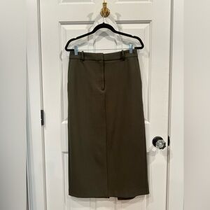 Aritzia Babaton Dark Green Chisel Skirt NWOT
